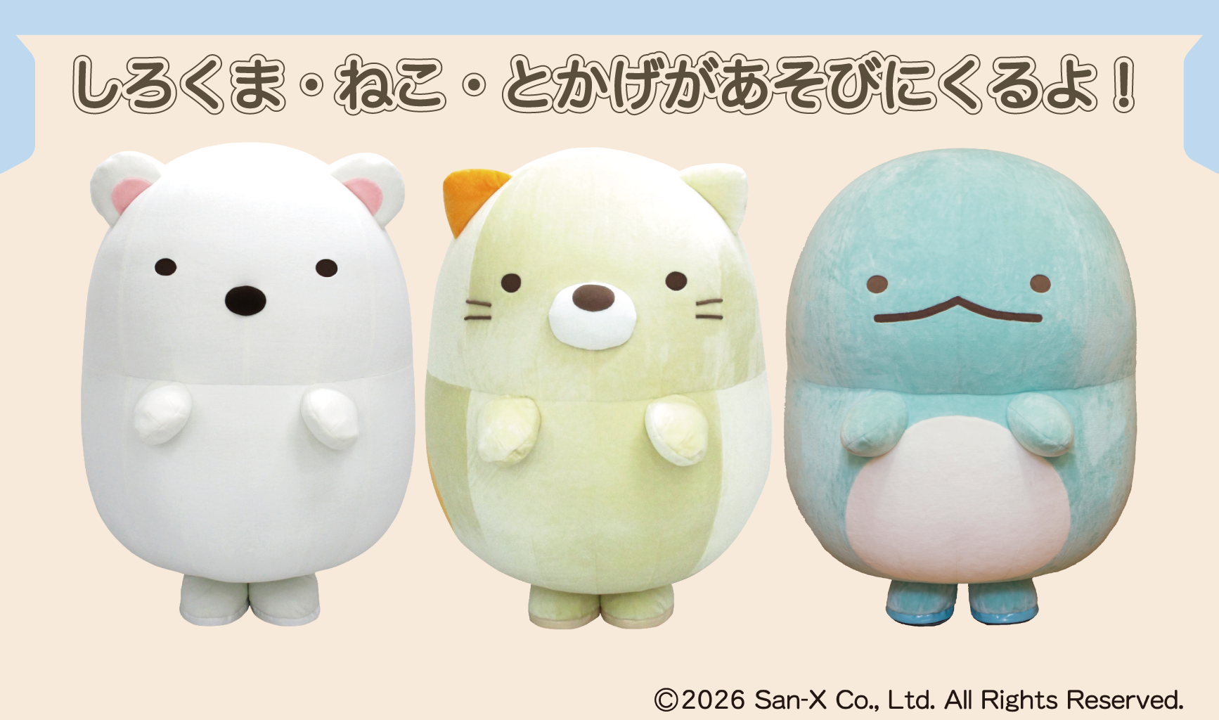 しろくま・ねこ・とかげがあそびにくるよ！