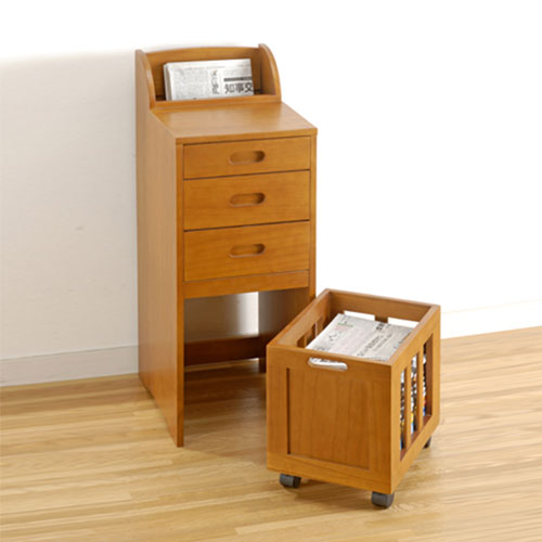 天然木新聞雑誌チェスト SZT-1BR