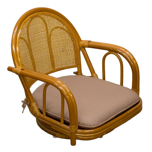 ラタン回転座椅子 M-13HN ロータイプ