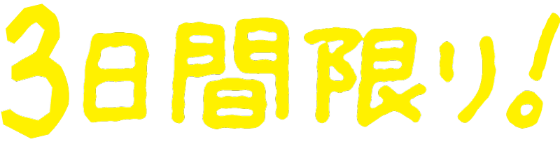 3日間限り